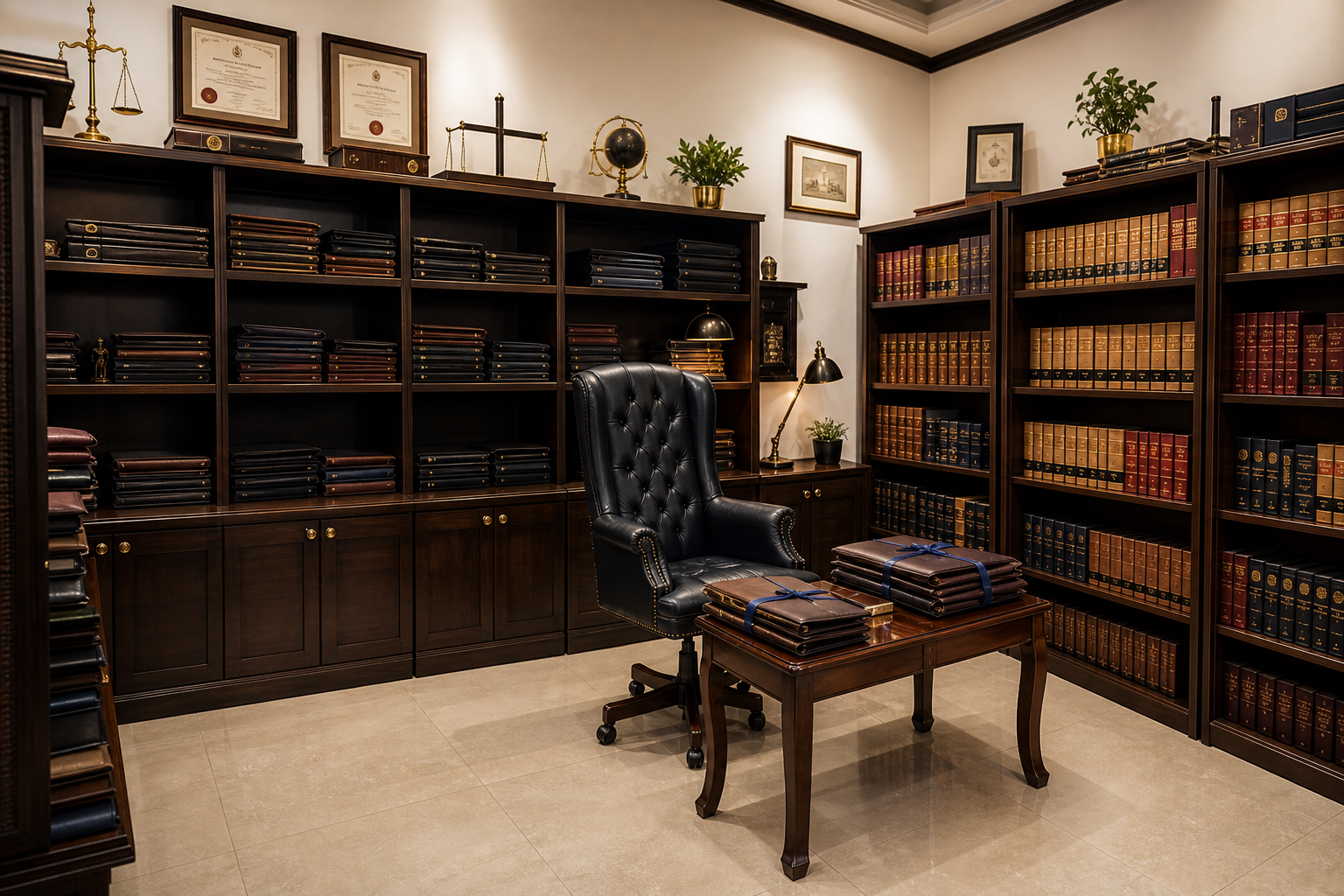 Law library and case records at Vakil Chavadi